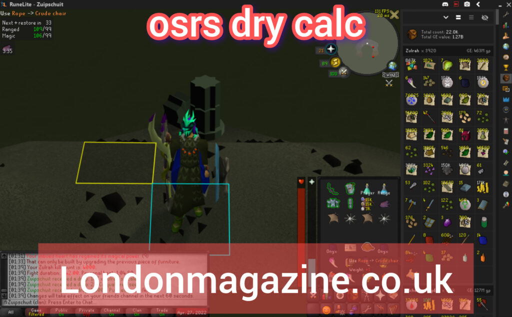 osrs dry calc